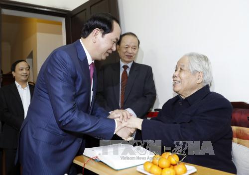 Chủ tịch nước chúc thọ nguyên Tổng Bí thư Đỗ Mười tròn 100 tuổi 